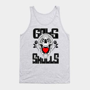 Sugar Skulls Tattoo Art for Women Girls Women Feminist Skull Meme Tank Top